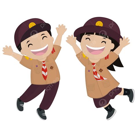 Happy Indonesian Scouts Aka Indonesian Boy Scouts, Scout, Indonesia ...