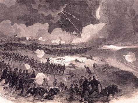 Attempt to storm Fort Wagner, South Carolina, July 18, 1863, artist's ...