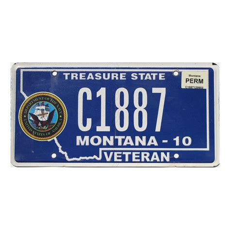 2012 Montana Veteran License Plate #C1887 | US Military