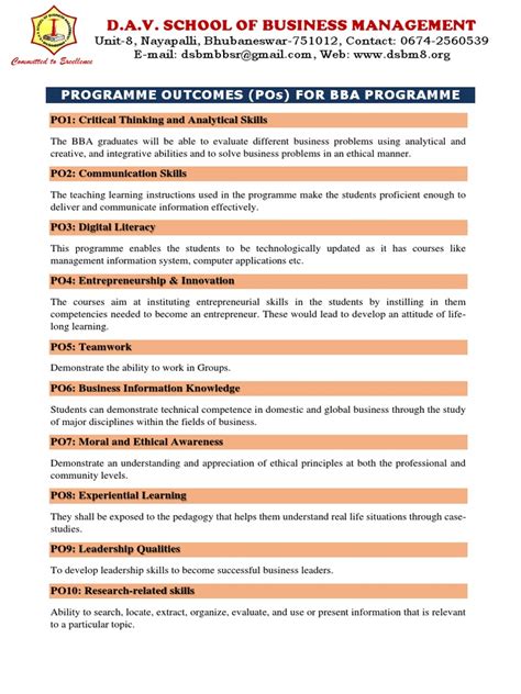 Programme Outcome 的图像结果