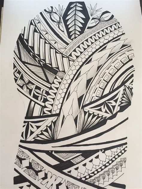 Half Sleeve Polynesian Tattoo Stencil - Printable Calendars AT A GLANCE