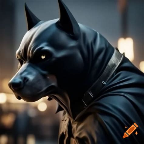 Humorous image of a dog dressed as a terminator on Craiyon