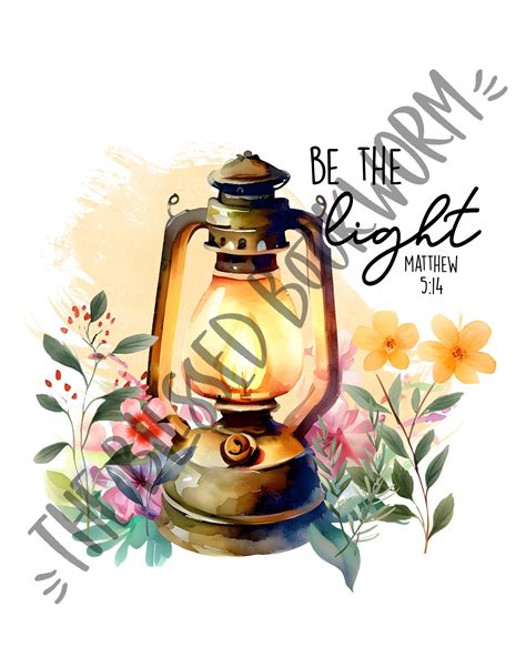 Be the Light Bible Verse Wall Art Printable L Scripture Decor L Matthew ...