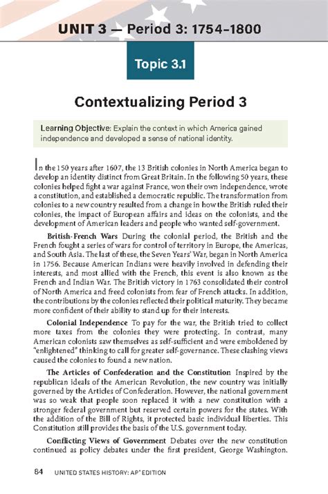 APUSH UNIT 3: Contextualizing America's Path to Independence and ...