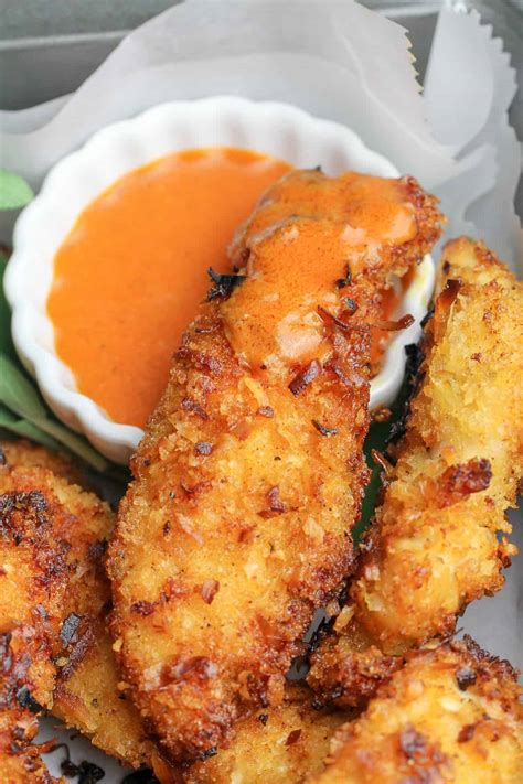 Spicy Coconut Chicken Tenders - Bad Batch Baking