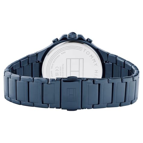 Buy Online Tommy Hilfiger Blue Dial Blue Stainless Steel Strap Watch ...