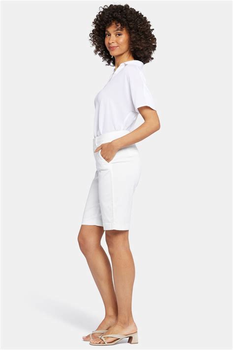 Bermuda Shorts In Stretch Twill - Optic White White | NYDJ