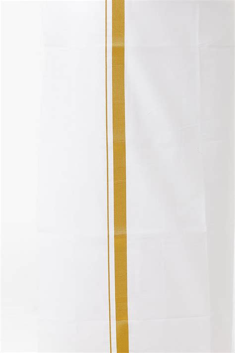 Premium - White Shirt And Fancy Gold Jari Double Layered Dhoti Set For ...