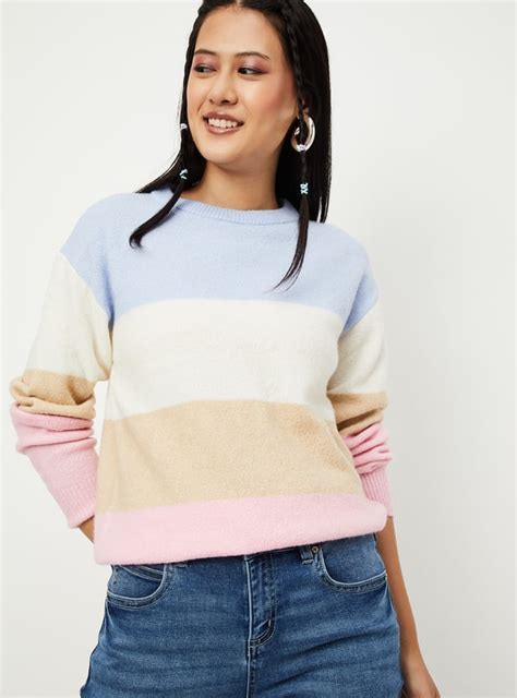 Buy Women Colourblock Sweater Online at just Rs. 899.0 - 1000015776382 ...