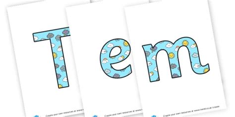 Temperature - Display Lettering (teacher made) - Twinkl