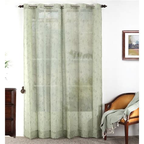 Buy MASPAR Set of 2 Floral Print Light Filtering Door Curtains - 7.5ft ...
