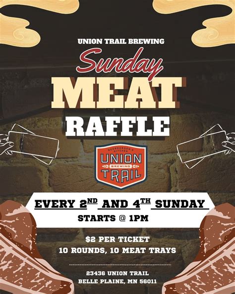 Meat Raffle @ Union Trail Brewing, 23436 Union Trail, Belle Plaine, MN ...