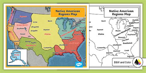 Native American Map of USA | Heritage Day | Twinkl USA