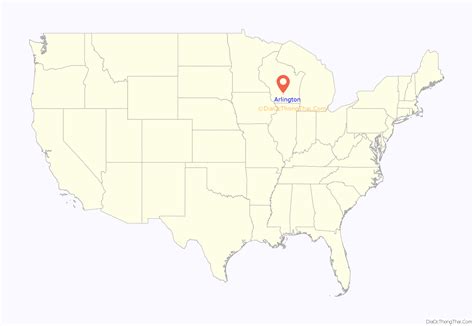 Map of Arlington village, Wisconsin - Thong Thai Real