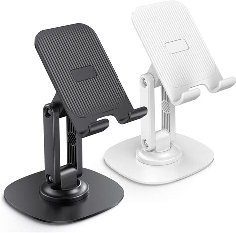 OMOTON 2er-Pack 360° Drehbarer Handyständer, Faltbarer Phone Ständer für den Schreibtisch ...