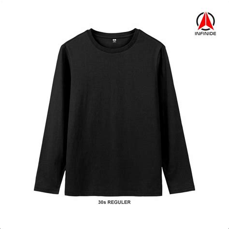 Promo Infinide Kaos Polos Panjang 30S Cotton Combed 30s Premium - Hitam ...