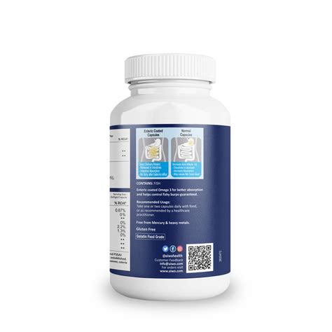 Aiwo Ultimate Omega 3 Double Strength 360mg EPA & 240mg DHA 1000mg ...