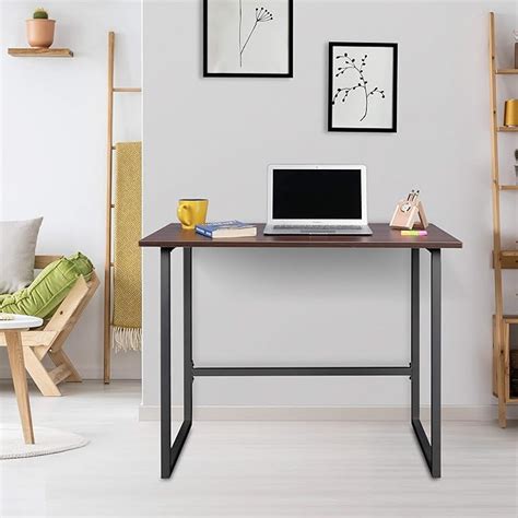 Wipro Furniture Wood;Metal Office Desk; Study Desk(Walnut Finish,Dark ...