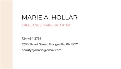 Makeup Artist Business Card Template 的图像结果