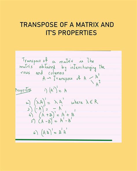 Image result for Matrix Inverse and Transpose Properties
