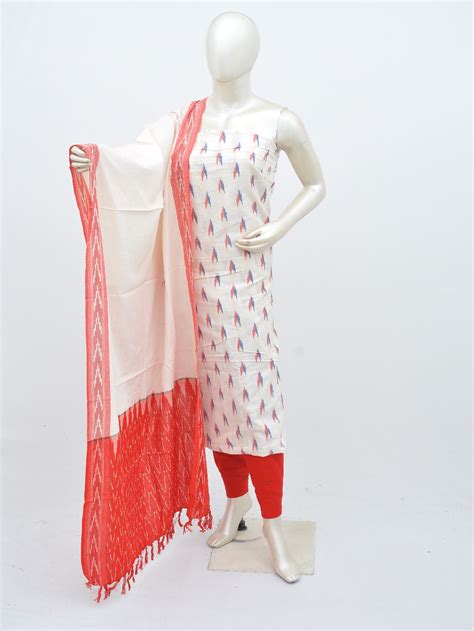 Pochampally Ikat Dress Material with Same Dupatta – DressesForWomen.IN