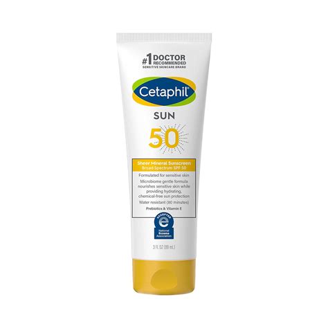 Buy CETAPHIL Sheer Mineral Sunscreen Lotion for Face & Body , 3 fl oz ...