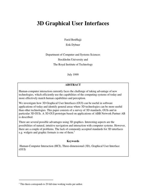 3D Graphical User Interface 的图像结果