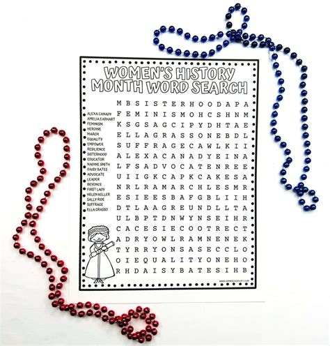Free Women’s History Month Word Search Printable (With Answers)