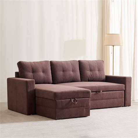 Buy Helios Woodland Fabric 2-Seater Storage Sofa Bed with ...