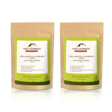 Alps Goodness Amla, Reetha & Shikakai Powder (50 g, Pack of 2) - Hair ...