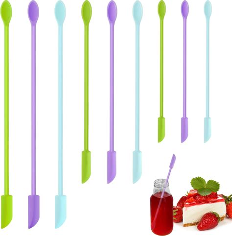 Amazon.com: Dimeho 9 Pcs Mini Silicone Spatula Small Makeup Scraper Set ...