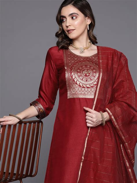 Indo Era Yoke Design Kurta with Palazzos & With Dupatta - Price History