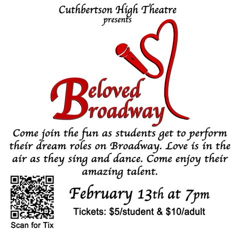 Beloved Broadway Dream Roles Performance, Cuthbertson High School ...