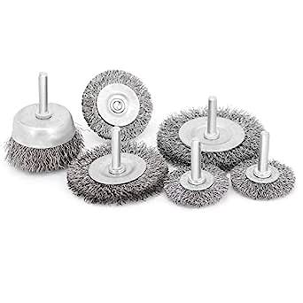 6 Pcs Wire Wheel Cup Brush Set,1/4In Round Shank for Drill Attachment ...