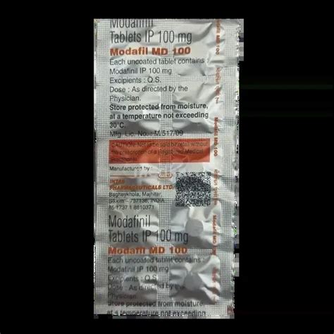 Modafil MD 100mg Tablet 10's | Price, Uses & Side Effects | Medkart