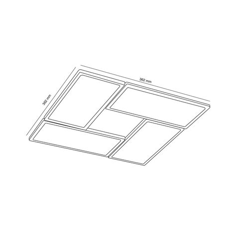 Plafón LED 60W, 3000K NEW OR negro