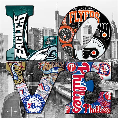 Philadelphia Sports Teams 5,canvas Art Collage,(20x20) Eagle,phillies ...