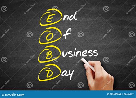 EOBD - End of Business Day, Acronym Business Concept on Blackboard Stock Photo - Image of term ...