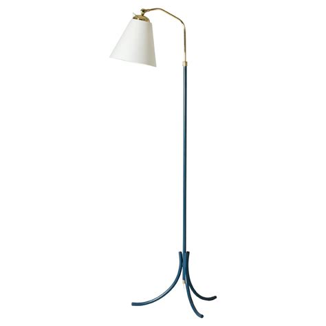 Swedish Modern Floor Lamp in Brass, 1940s at 1stDibs