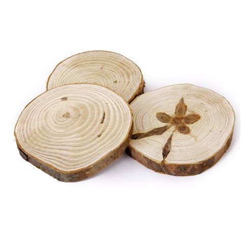 Buy Natural Wood Slices, Round Pinewood Slabs, 2 to 3 inches, Rustic ...