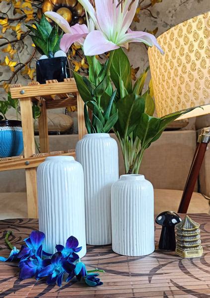 Geometric Style Flower Vase Set of 3 – Niyara