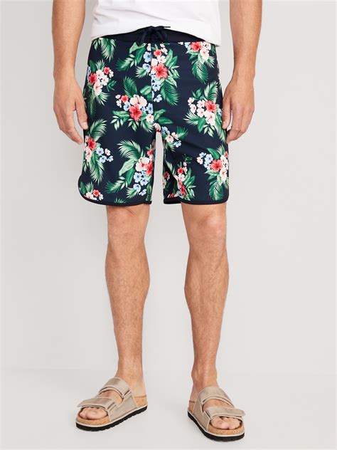Old Navy - Printed Built-In Flex Board Shorts -- 8-inch inseam red