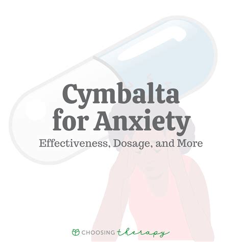 Does Cymbalta Help With Anxiety Disorders?