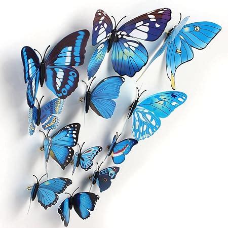 Xtore® 12pcs 3D Home Decor Butterfly with Sticking Pad (Shimmer Golden ...