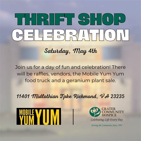 Thrift Shop Anniversaries – Midlothian - Crater Community Hospice