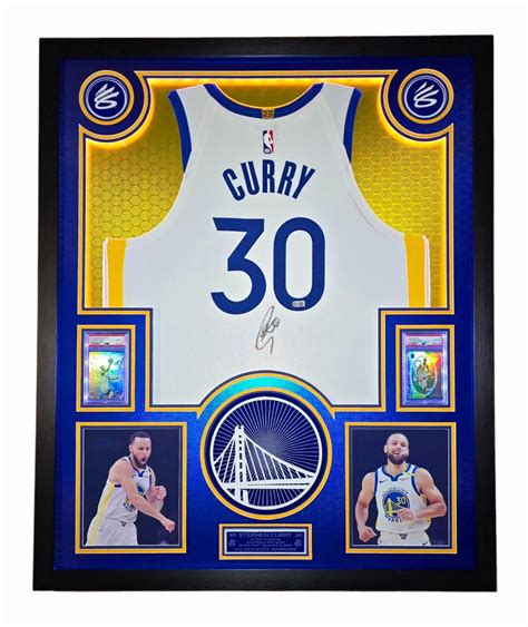 Stephen Curry Signed Warriors Custom Framed Authentic Nike Jersey ...