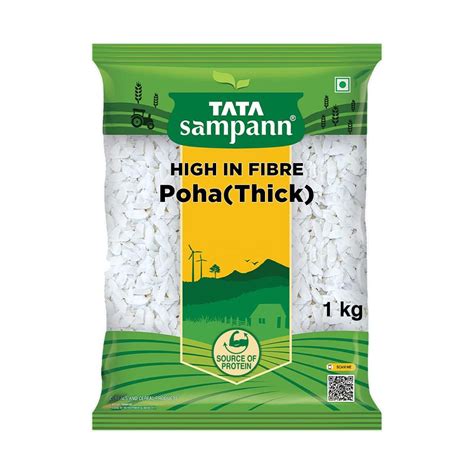 Tata Sampann, High in Fibre Poha(Thick), 1kg : Amazon.in: Grocery ...
