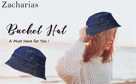 Buy Zacharias Cotton Men's Fishermen Denim Bucket Hat (Pack Of 1 ...
