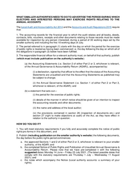 Fillable Online Rodborough Parish Council Notice of conclusion of audit ...