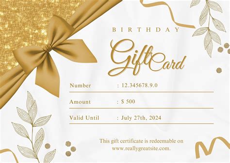 Design A Gift Card Template